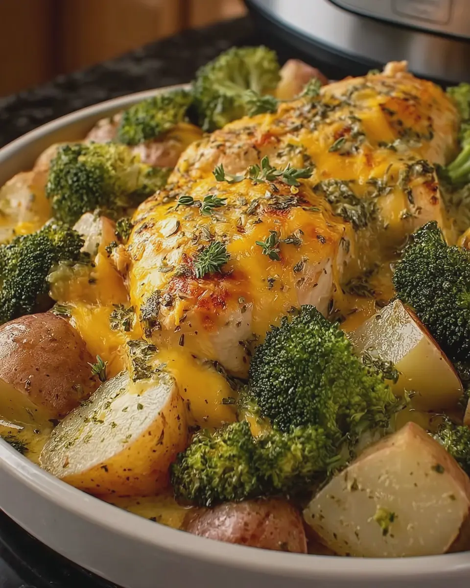 Crockpot Cheddar Broccoli Chicken: Easy Comfort Food with Potatoes