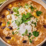 Slow Cooker Street Corn Chicken Taco Soup