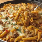 Cheesy Beef Penne Skillet