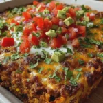 High Protein Loaded Taco Cottage Cheese Casserole