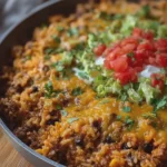 One Pot Cheesy Beef Taco Rice