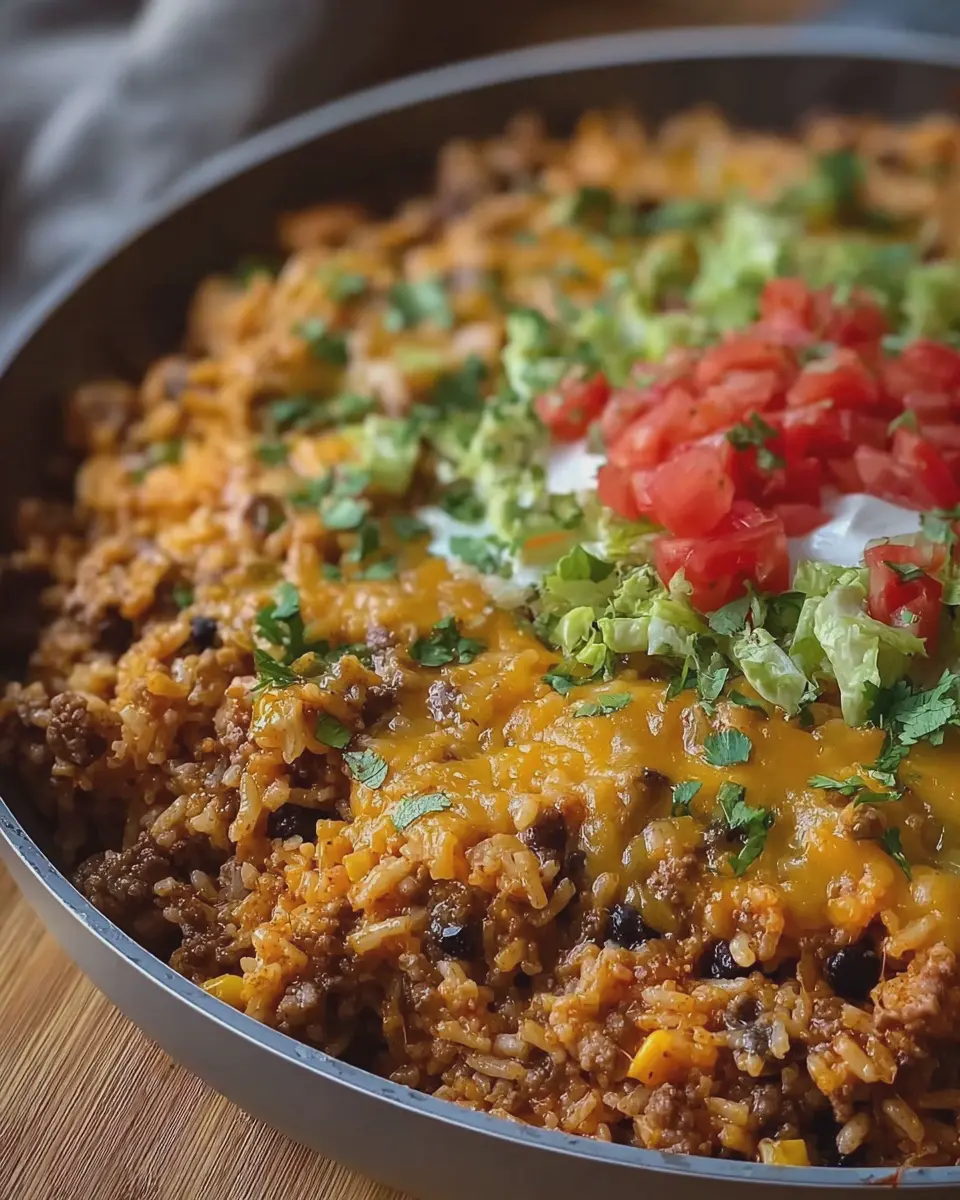 One Pot Cheesy Beef Taco Rice: Your New Easy Dinner Delight