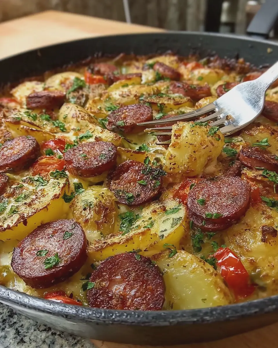Smoked sausage and potato bake: Easy Comfort Food Delight
