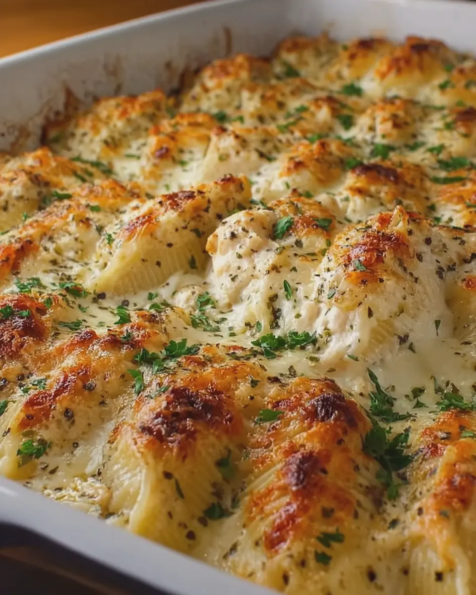 Chicken Alfredo Stuffed Shells: Indulgent Comfort Food Delight
