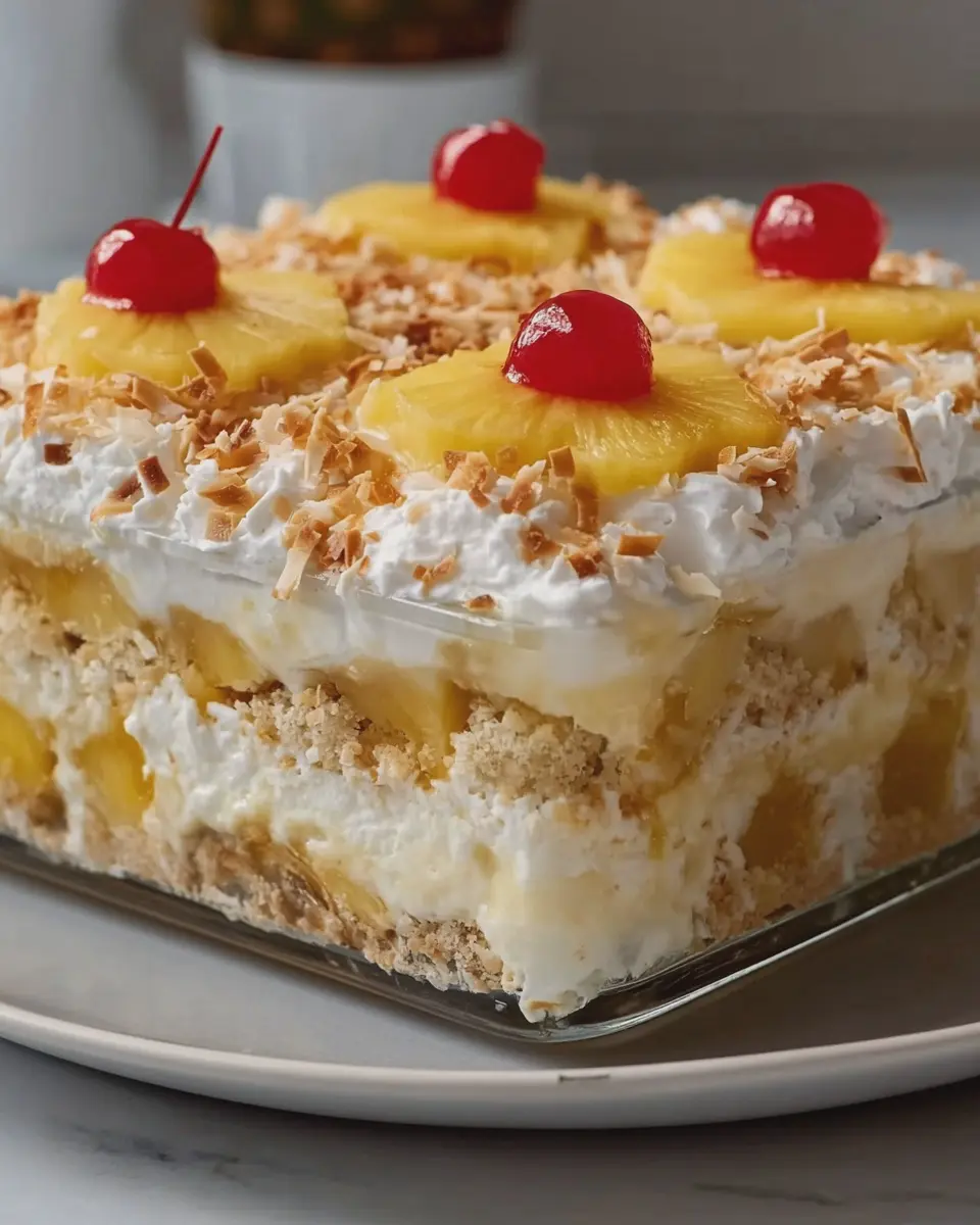 No-Bake Pineapple Coconut Lush: The Best Indulgent Delight