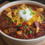 Loaded Cowboy Crockpot Pot Roast Chili