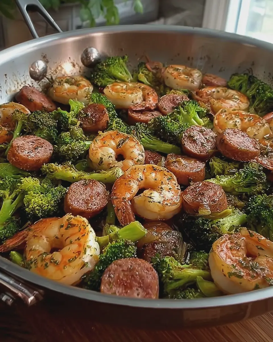 Shrimp Broccoli Sausage Skillet: Easy Dinner for Busy Nights