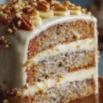 Heavenly Banana Walnut Cream Cake
