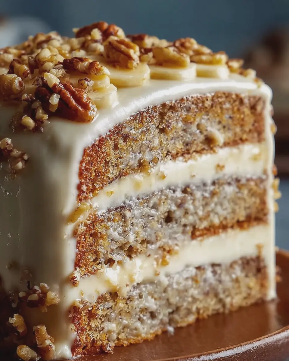 Heavenly Banana Walnut Cream Cake: A Delightfully Indulgent Treat