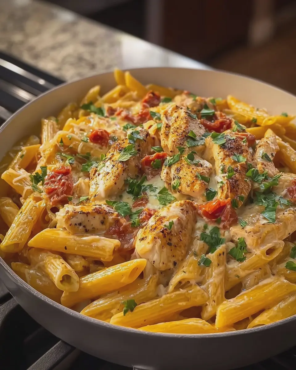 Chicken Penne Delight: Easy Recipe with Turkey Bacon Twist