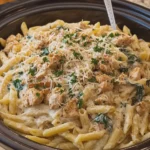 Slow Cooker Honey Garlic Chicken Alfredo