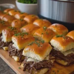 Slow Cooker French Dip Mississippi Roast Sliders