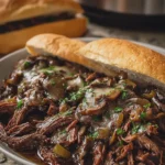 Slow Cooker Philly Cheesesteak Pot Roast