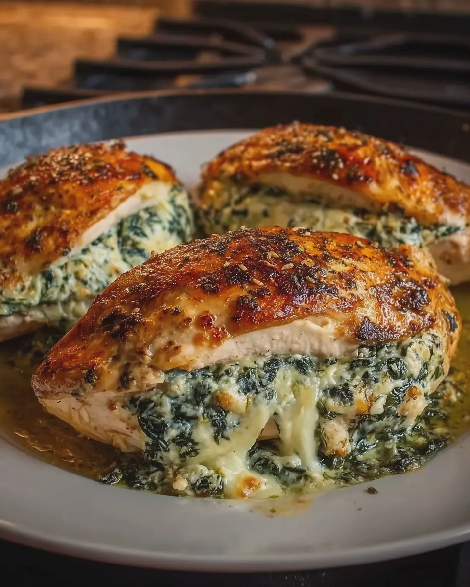 Spinach Artichoke Stuffed Chicken: Juicy Delight for Dinner Night