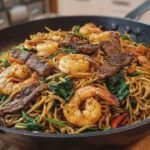 Steak & Shrimp Stir-Fried Noodles