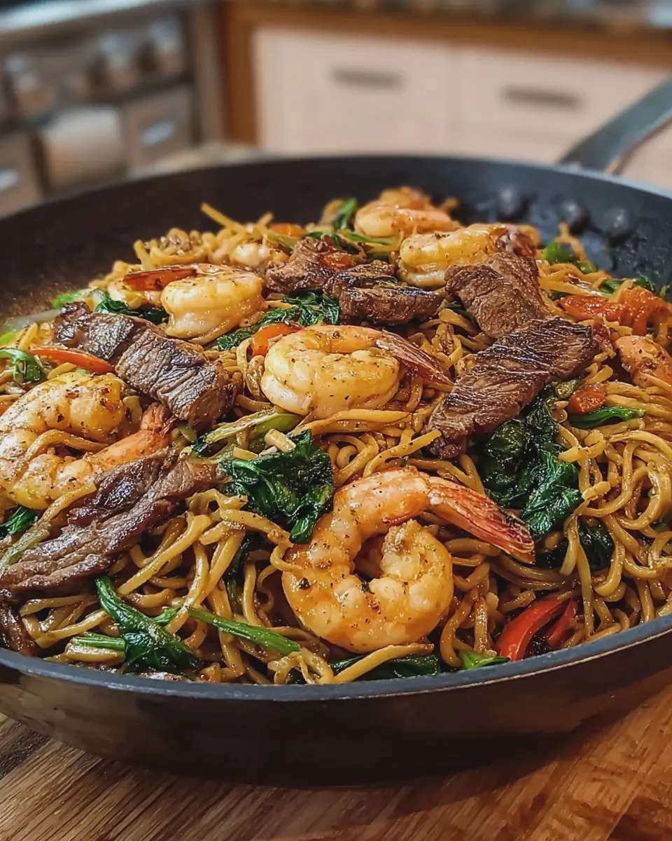 Steak & Shrimp Stir-Fried Noodles: Easy, Indulgent Flavor Adventure