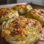 Cheesy Baked Cabbage Steaks