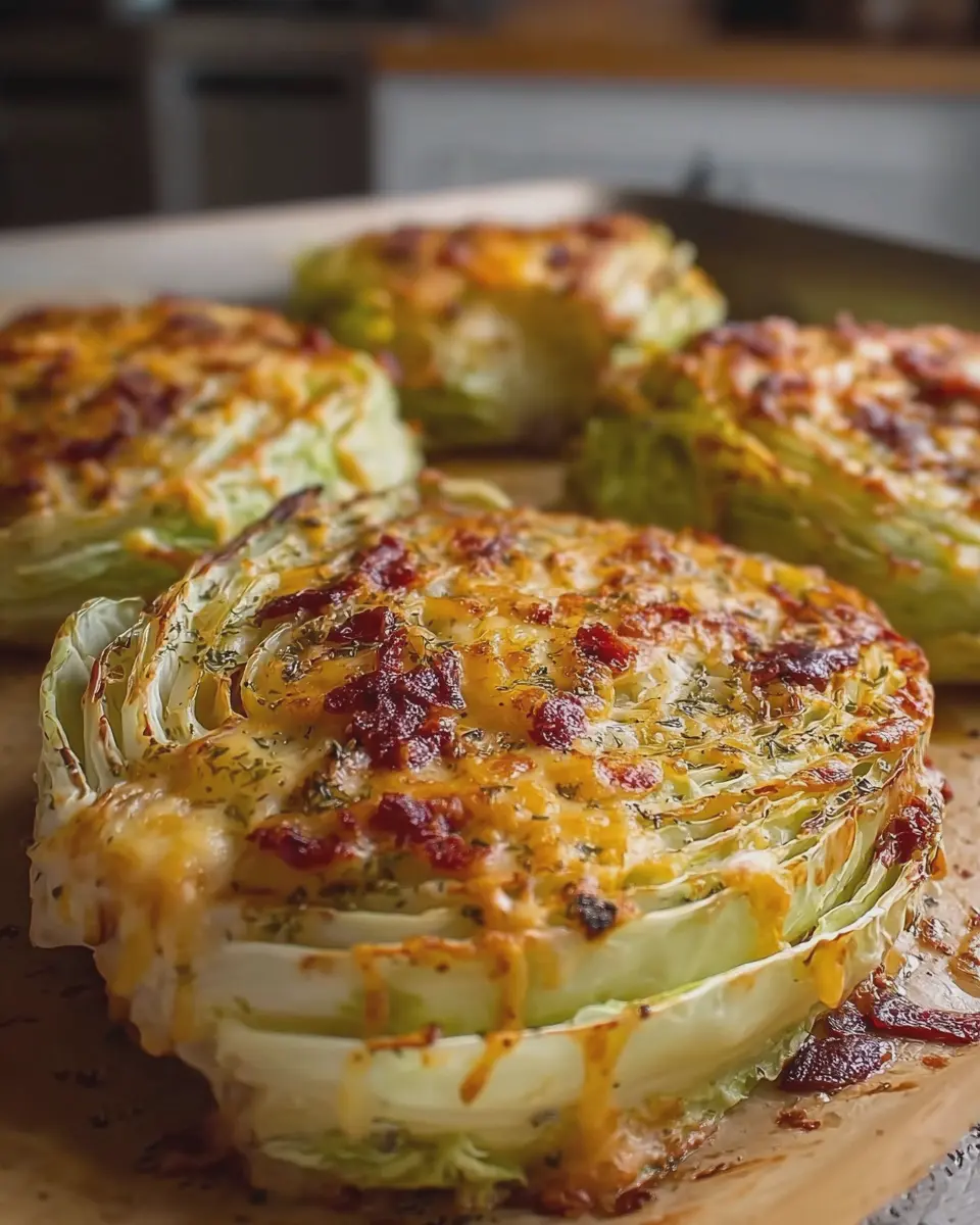 Cheesy Baked Cabbage Steaks: A Delightfully Easy Comfort Dish