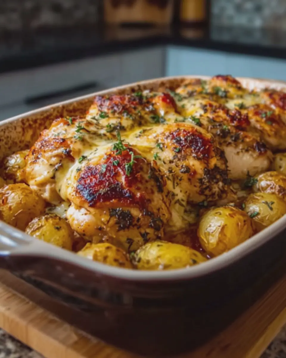Cheesy Baked Chicken and Roasted Potatoes for Cozy Evenings