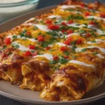Chicken Enchiladas with Sour Cream White Sauce