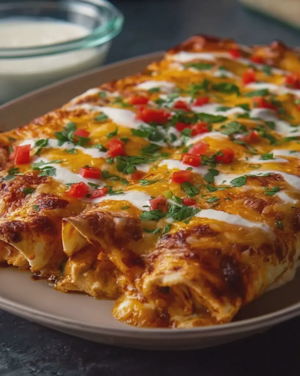 Chicken Enchiladas with Sour Cream White Sauce: The Easy Indulgence