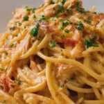 Crockpot Chicken Spaghetti