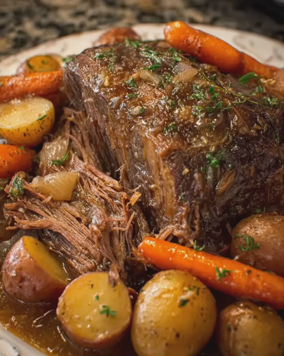 Slow Cooker Pot Roast with Potatoes and Carrots: Easy and Delicious