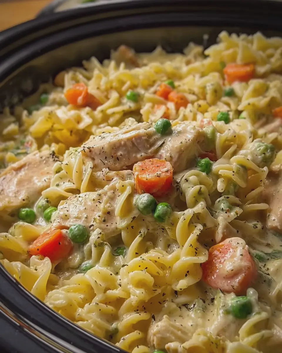 Crockpot Chicken Pot Pie Pasta: Easy Comfort Food Delight