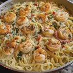 Easy Seafood Pasta with Garlic Cream Sauce