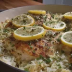 Lemon Piccata Chicken and Rice Bake