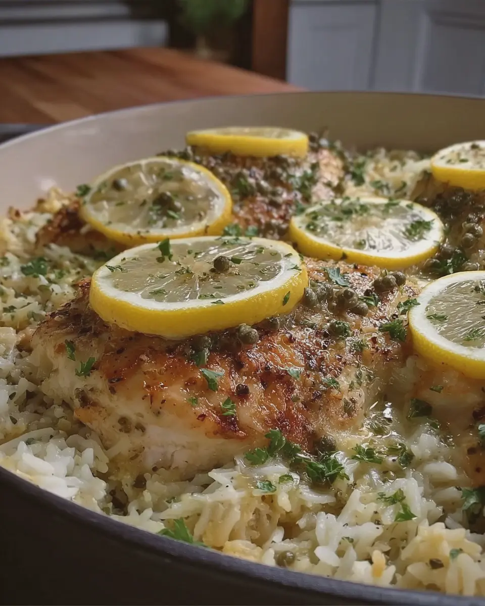 Lemon Piccata Chicken and Rice Bake: Easy Family Delight