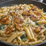 High-Protein Creamy Garlic Chicken Pasta
