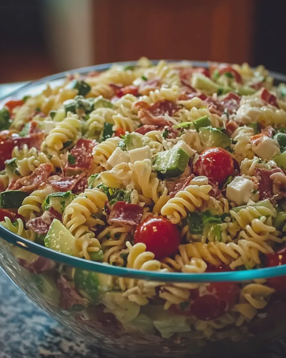 Chopped Italian Pasta Salad: Easy and Delicious with Turkey Bacon