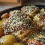 Slow Cooker Garlic Parmesan Chicken & Potatoes