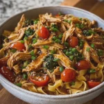 Slow Cooker Honey Garlic Chicken Noodle Bowls