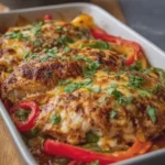 Cheesy Baked Fajita Chicken
