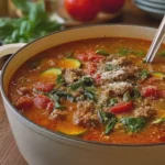 Zucchini Tomato Italian Sausage Soup