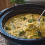 Crockpot Broccoli Cheddar Tortellini Soup