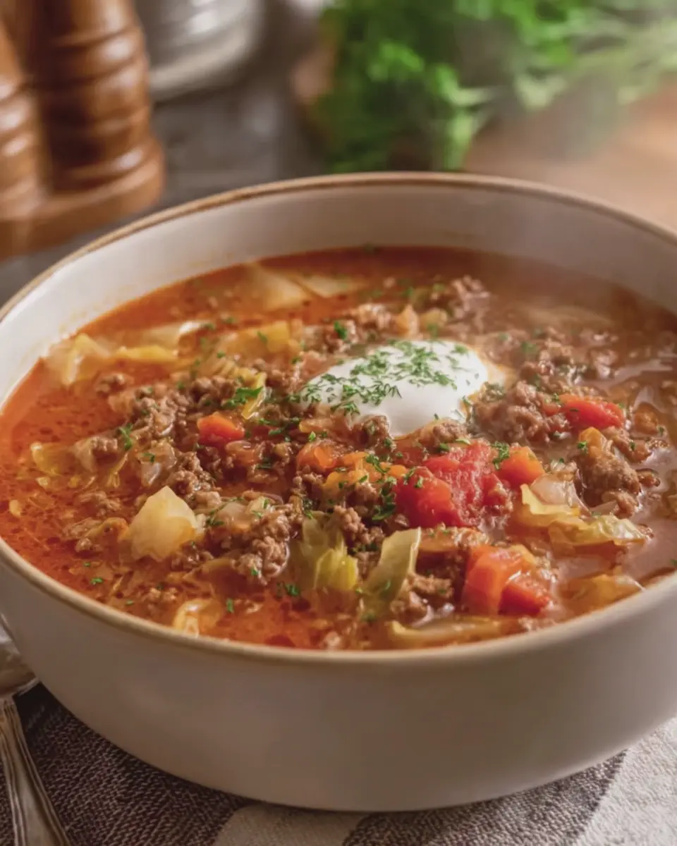 Unstuffed Cabbage Roll Soup: A Cozy, Healthy Twist with Turkey Bacon