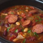 Slow Cooker Smoked Sausage and Bean Stew