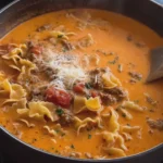 Slow Cooker Creamy Beef Lasagna Soup
