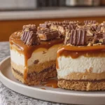No-Bake Twix Caramel Cheesecake Delight