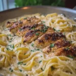 Garlic Parmesan Chicken Alfredo with Fettuccine