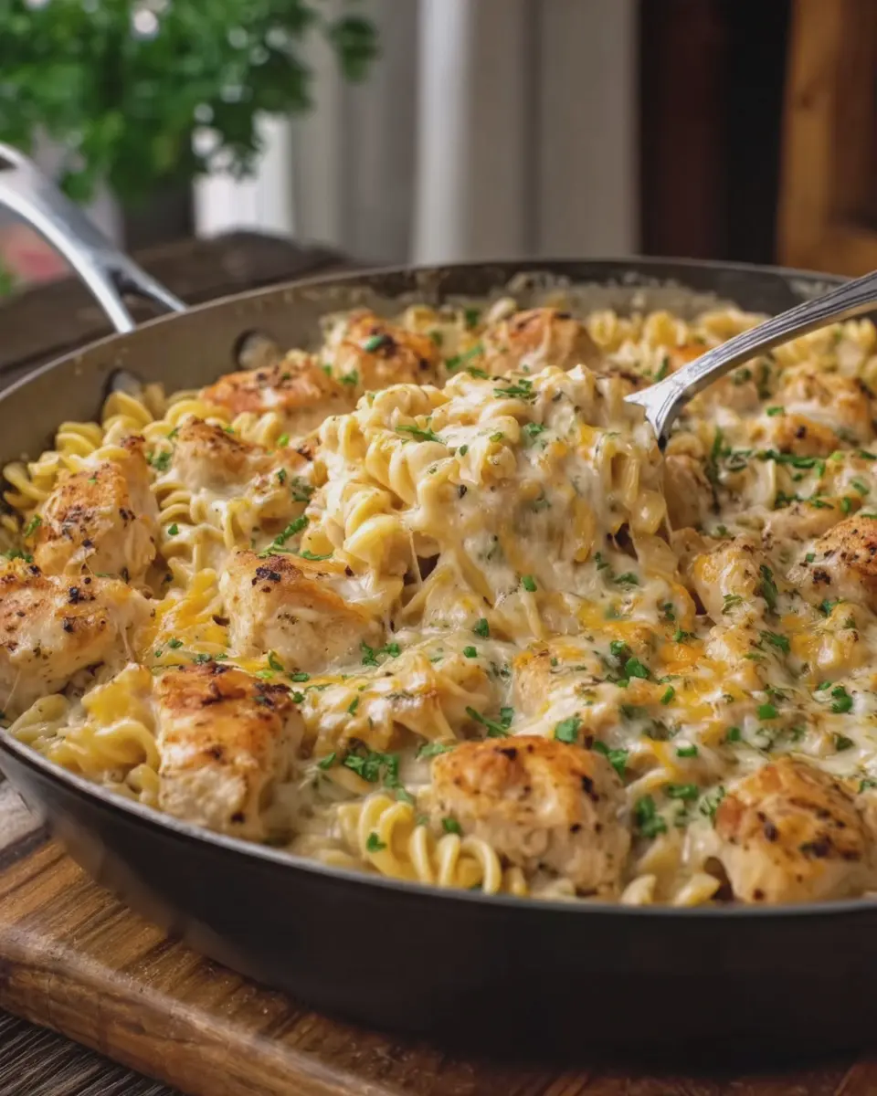 Cheesy Ranch Chicken and Noodles Skillet: A Cozy Family Delight