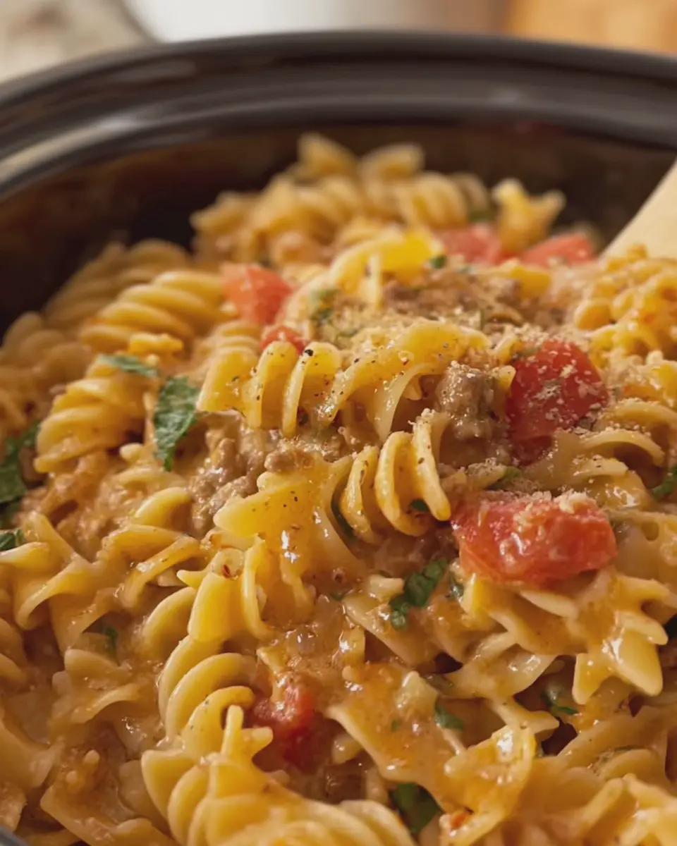 Crockpot Rotel Pasta: Easy Turkey Bacon and Chicken Ham Delight