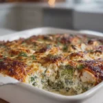 Creamy Greek Style Chicken Broccoli Bake