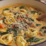 Creamy Italian Sausage and Tortellini Soup