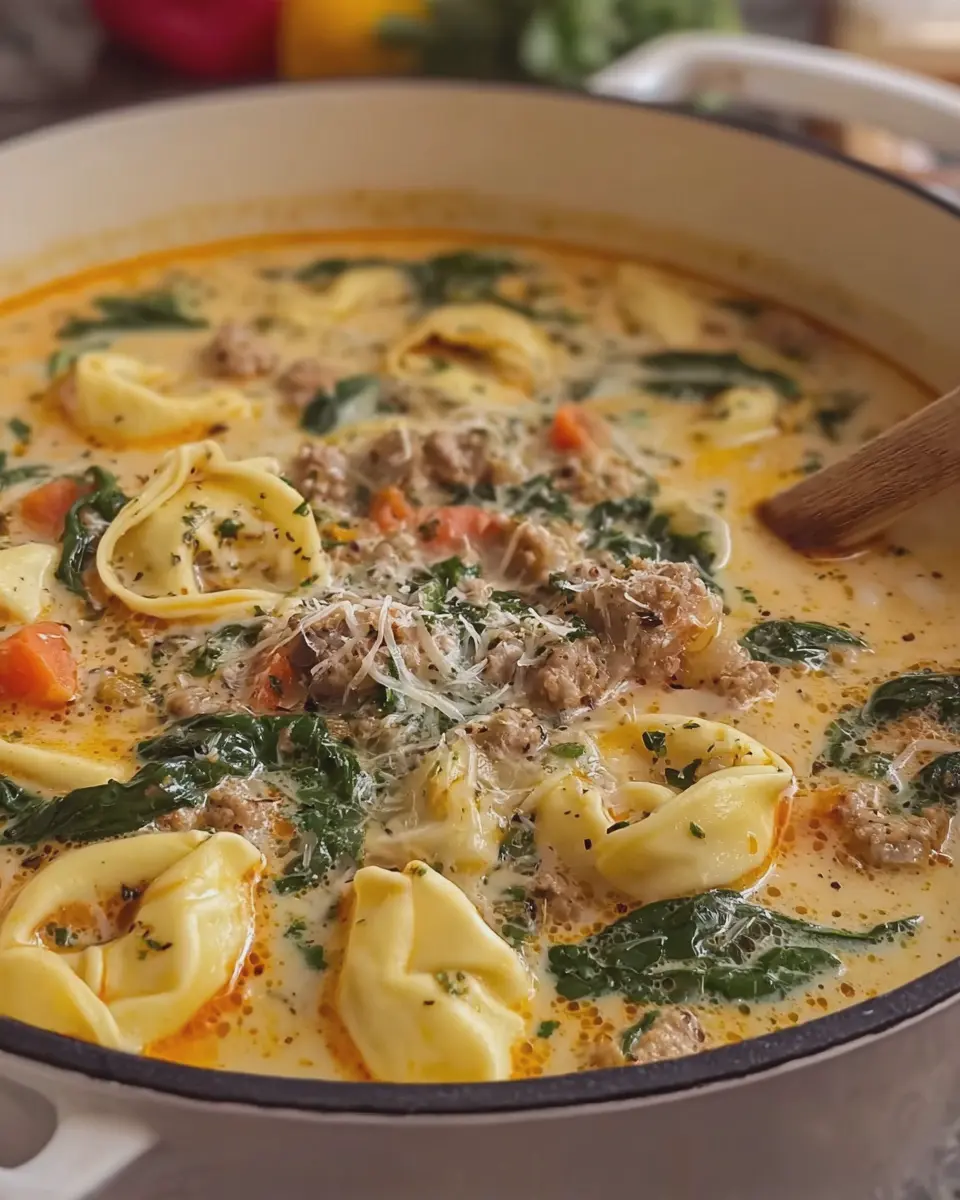 Creamy Italian Sausage and Tortellini Soup: Indulgent Comfort Food