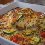 Cheesy Chicken Zucchini Bake