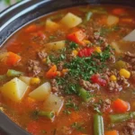 Hearty Ground Beef and Vegetable Soup